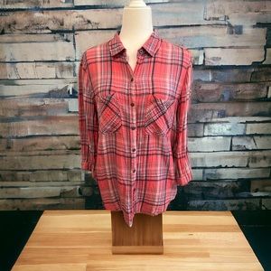 100% cotton button down shirt-size M
